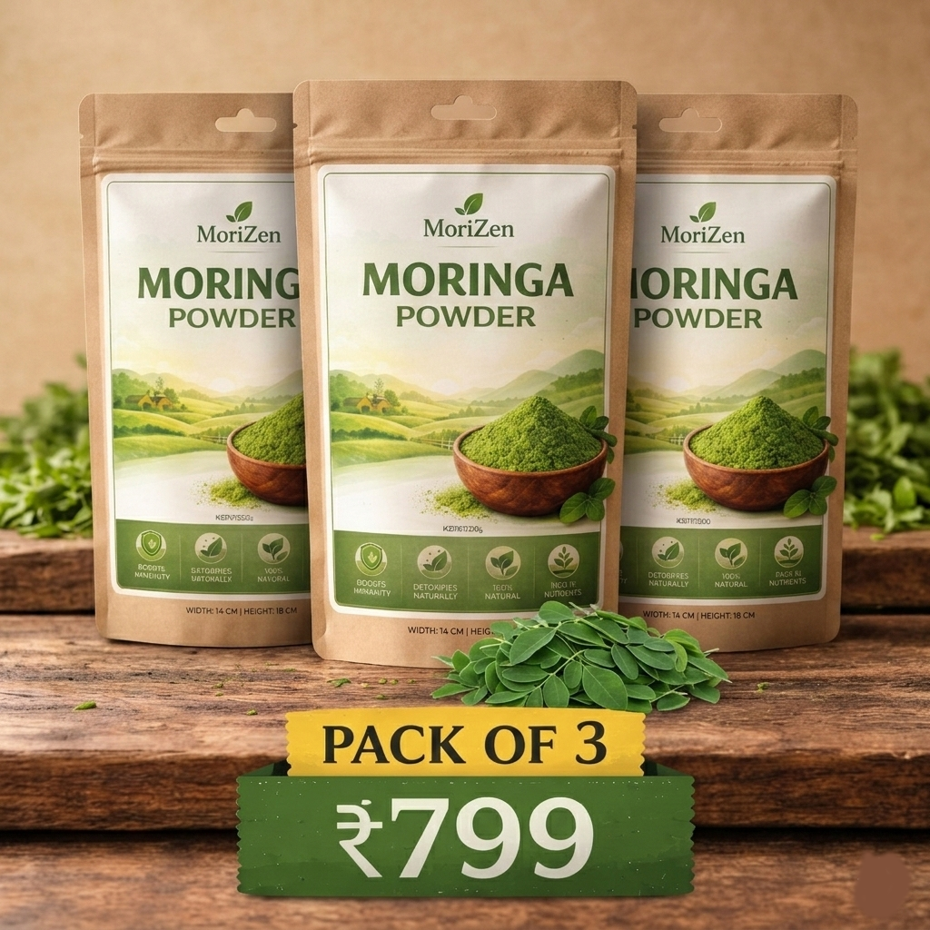 MoriZen Moringa Powder Combo (Pack of 3) | Only ₹799
