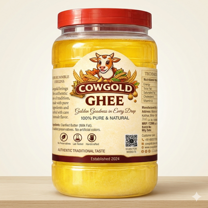 CowGold Pure Cow Ghee 1KG – 100% Natural & Premium Quality